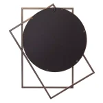 Pinnacle Modern Gold Geometric Layered Wall Mirror - 21 in. x 24 in. Round Accent Mirror thumbnail 4