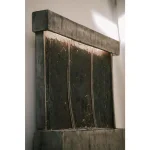 Unbranded XBrand 29 in. Natural Grey Polyresin Wall Fountain with LED Light Belt for Indoor/Outdoor Use thumbnail 2
