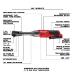 Milwaukee M12 FUEL 12V Cordless 3/8 in. Ratchet, Impact, and Inflator Combo Kit (Tool-Only) thumbnail 7