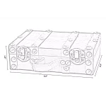 Vintiquewise Antique Style Small Mini Suitcase Decorative Wood and Faux Leather Treasure Box thumbnail 4