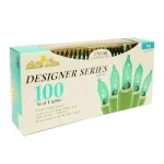 Unbranded Brite Star Designer Series 100-Light Teal Mini String Lights, Green Wire (Set of 2) thumbnail 2