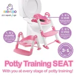 Babyloo Bambino 3-in-1 Convertible Toddler Potty Trainer and Step Stool - Pink thumbnail 8