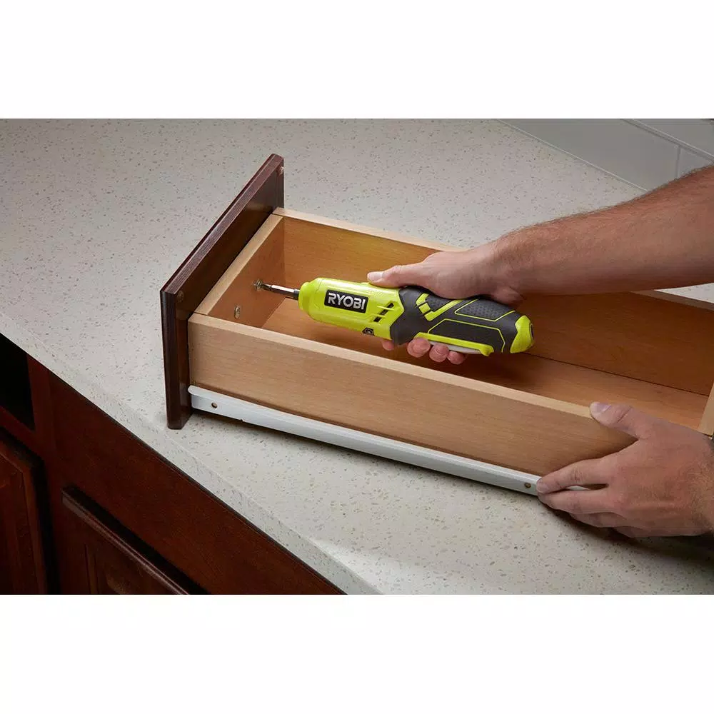 RYOBI 4V Lithium-Ion Cordless Electric Screwdriver with Charger and Bits