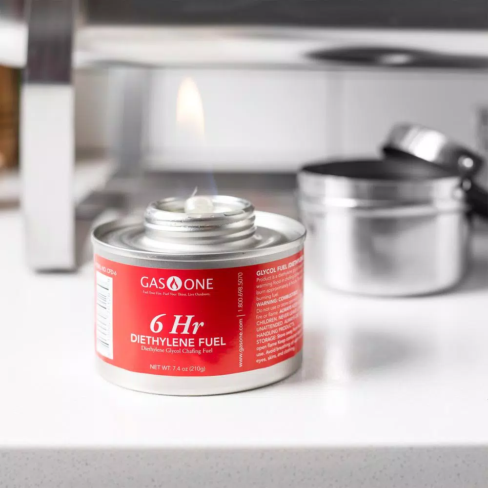 Unbranded Gas One CFD-6 Diethylene Chafing Fuel - 6 Hour Burn Time for Catering and Buffets