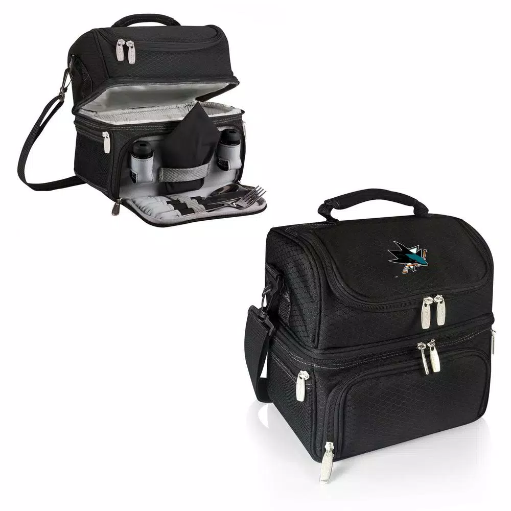 Picnic Time Pranzo San Jose Sharks Insulated Lunch Bag and Picnic Tote - Black