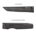 Sheffield REAPR TAC Tanto Knife Set - 2-Piece Fixed Blade and Folding Knife Set thumbnail 5
