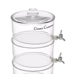 Classic Cuisine 3-Tier Beverage Dispenser, 354 oz BPA-Free Plastic Drink Server with 4 Removable Spigots thumbnail 3