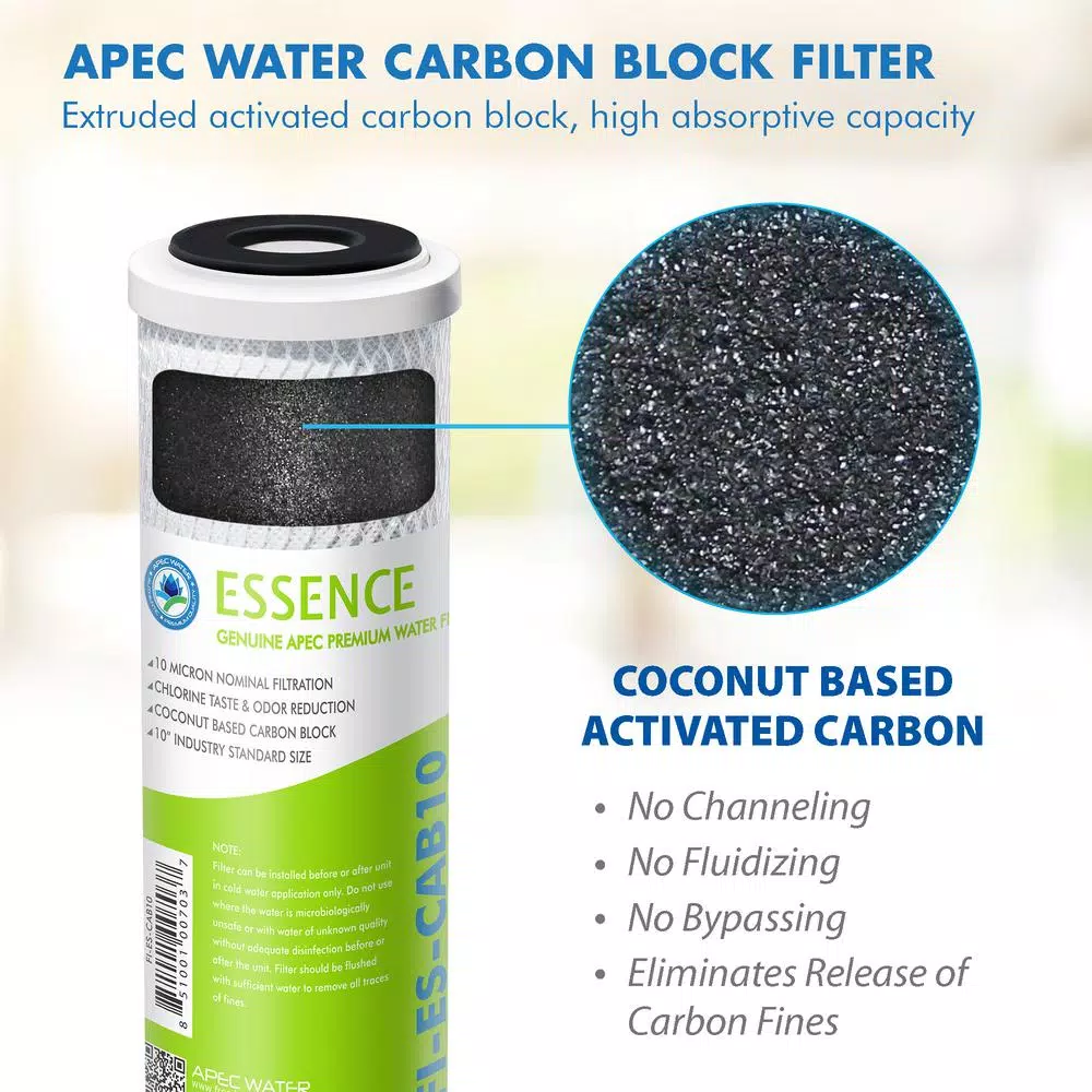APEC Water Systems APEC Essence 10 in. Carbon Block Replacement Filter for ROES-50, ROES-PH75, and ROES-UV75
