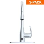 Flow Series Motion Activated Single-Handle Pull-Down Kitchen Faucet, Chrome (3-Pack) thumbnail 1