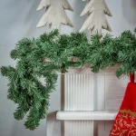 Unbranded 9 ft. Balsam Pine Artificial Garland Set of 2, Green thumbnail 2