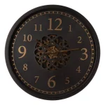 Glitzhome 22.83 in. Oversized Metal Wall Clock with Moving Gears and Roman Numerals thumbnail 1
