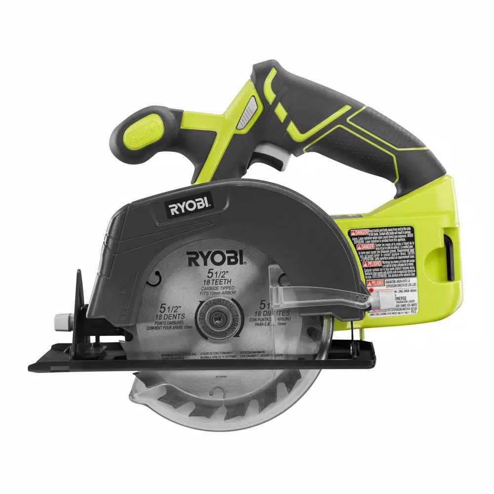 RYOBI 18V ONE+ Cordless 2-Tool Combo Kit with Drill/Driver, Circular Saw, and 31-Piece Black Oxide Bit Set