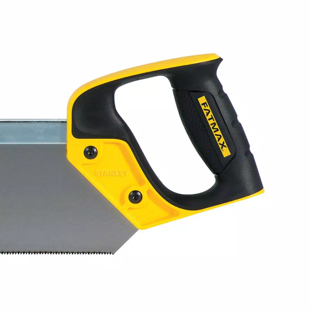 Stanley 14 in. Back Saw with Ergonomic Rubber Handle for Precise Dovetail and Miter Cuts