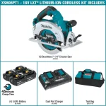 Makita 18V X2 LXT Brushless 7-1/4" Circular Saw Kit with 4 5.0Ah Batteries and Charger thumbnail 3
