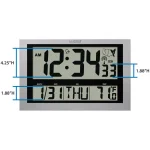 La Crosse Technology Jumbo Digital Atomic Wall Clock with Temperature and Calendar thumbnail 2