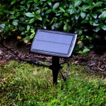 LUMABASE 2.5 in. Round Solar Color Changing Glass Pathway String Lights, 8-Light Set thumbnail 5