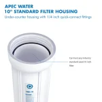 APEC Water Systems 10 in. White Industry Standard Filter Housing with 1/4 in. John Guest Quick Connect thumbnail 2