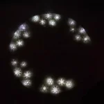 Manor Luxe 56 in. Snowflake Sequin Light Up Plush Christmas Tree Skirt - White thumbnail 2