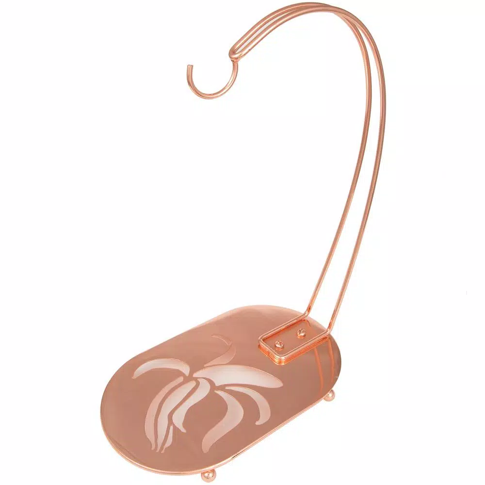 Creative Home Copper Plated Metal Banana Hanger & Fruit Organizer - Elegant Kitchen Decor