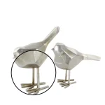 CosmoLiving by Cosmopolitan Geometric Silver Bird Decorative Sculptures, Set of 2 Modern Abstract Statues thumbnail 3