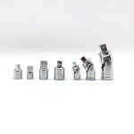 Industro 7-Piece Universal Joint and Socket Adaptor Set, 1/4 in., 3/8 in., 1/2 in. Drive, Chrome Vanadium Steel thumbnail 2