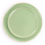GIBSON elite Gibson Serenade 16-Piece Green Round Stoneware Dinnerware Set thumbnail 2