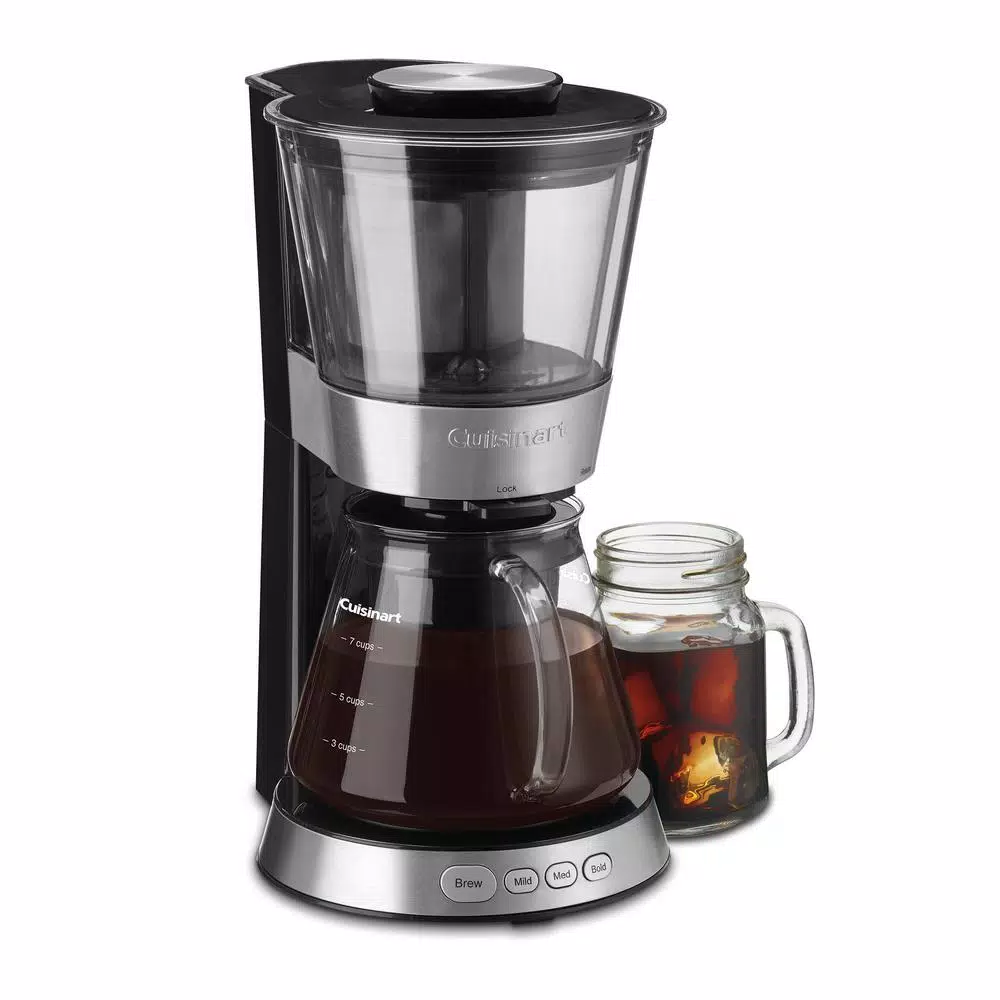 Cuisinart DCB-10 Automatic Stainless Steel Cold Brew Coffee Maker, 7-Cup Glass Carafe