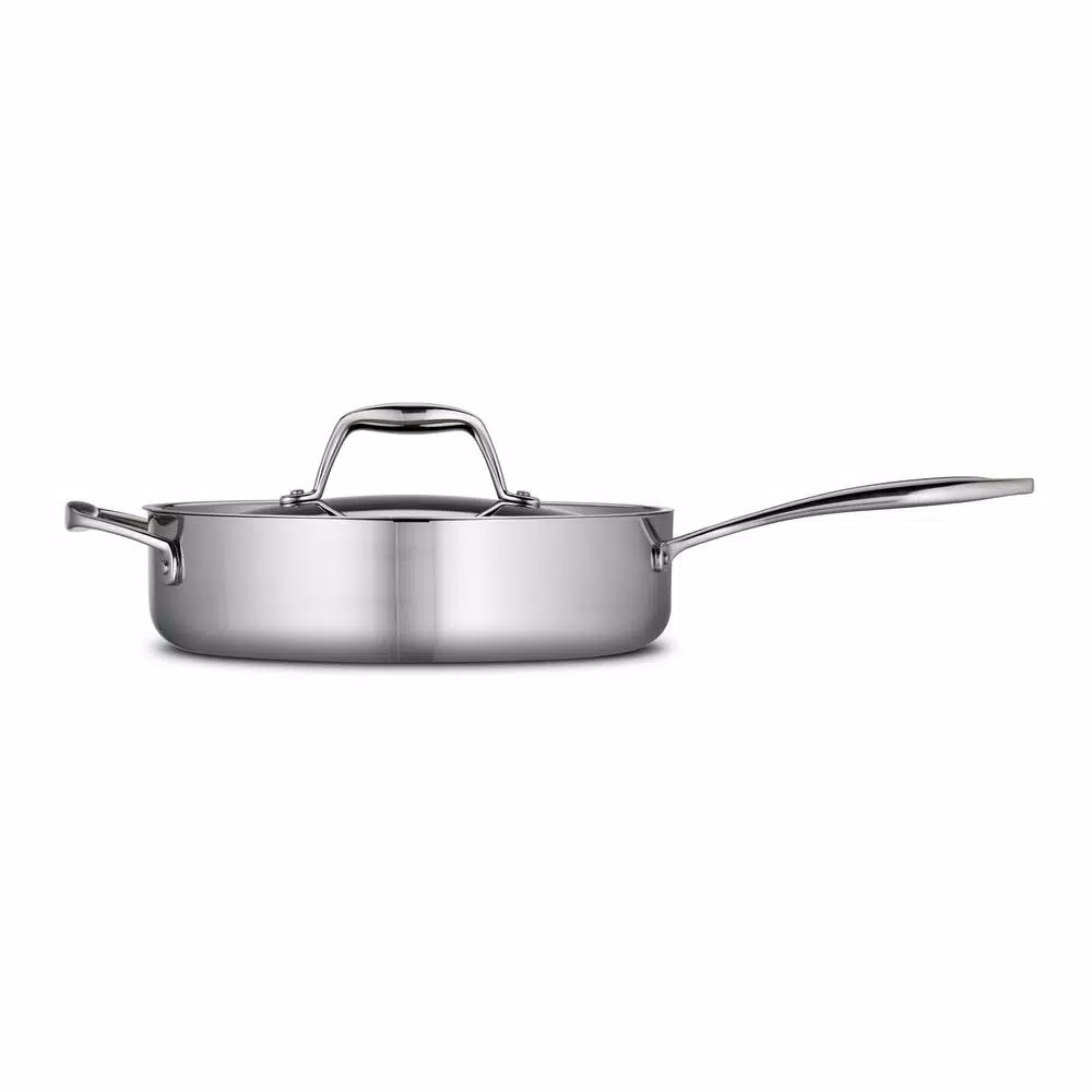 Tramontina Gourmet Tri-Ply Clad 3 Qt. Stainless Steel Saute Pan with Lid
