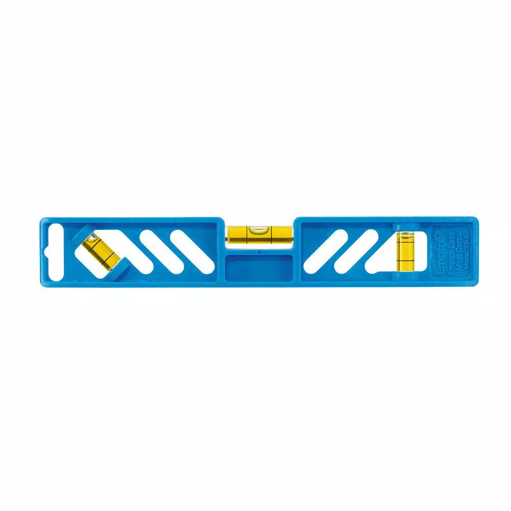Empire 9 in. Polycast Torpedo Level, Non-Conductive with 3 Acrylic Vials