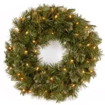 National Tree Company 24 in. Wispy Willow Artificial Christmas Wreath with 50 Warm White Lights thumbnail 1