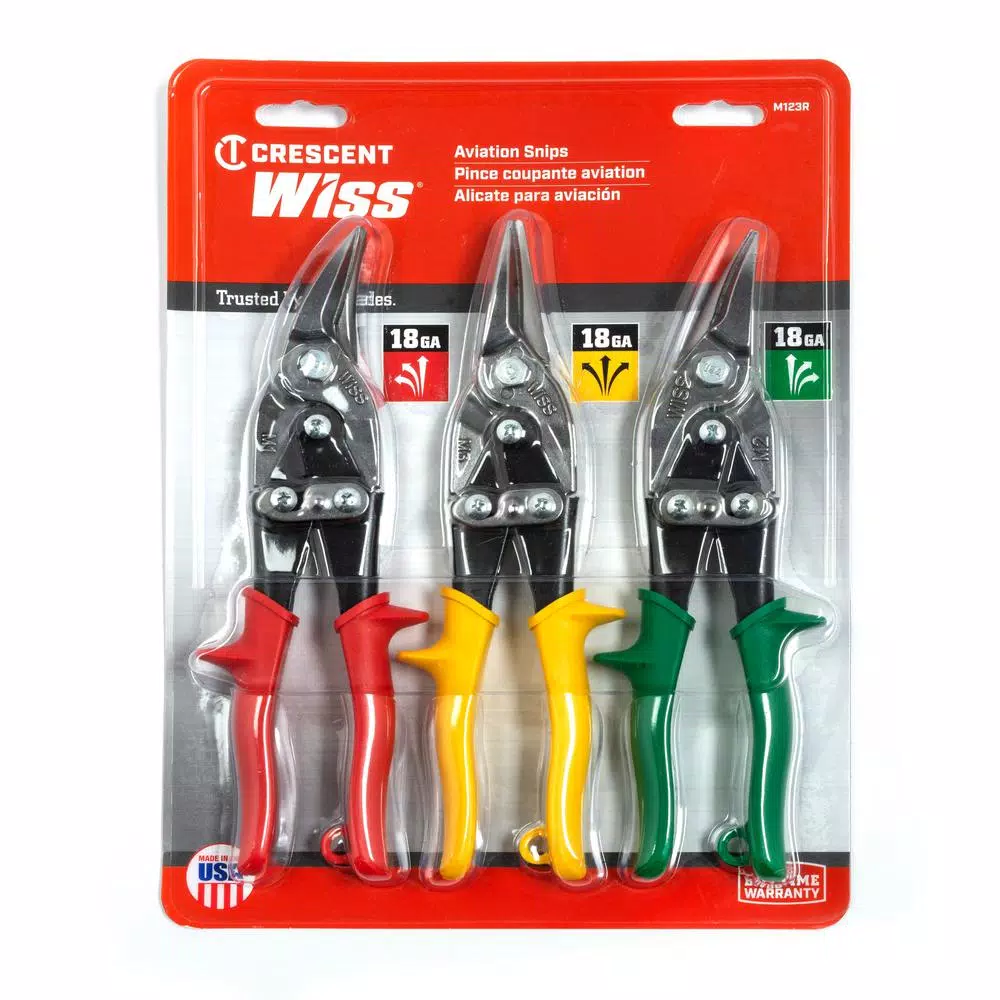 Wiss Crescent Wiss Next Generation Straight-Cut Aviation Snips, 3-Pack