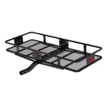CURT 60" x 24" Black Steel Basket Cargo Carrier, 2" Fixed Shank, 500 lb. Capacity thumbnail 1
