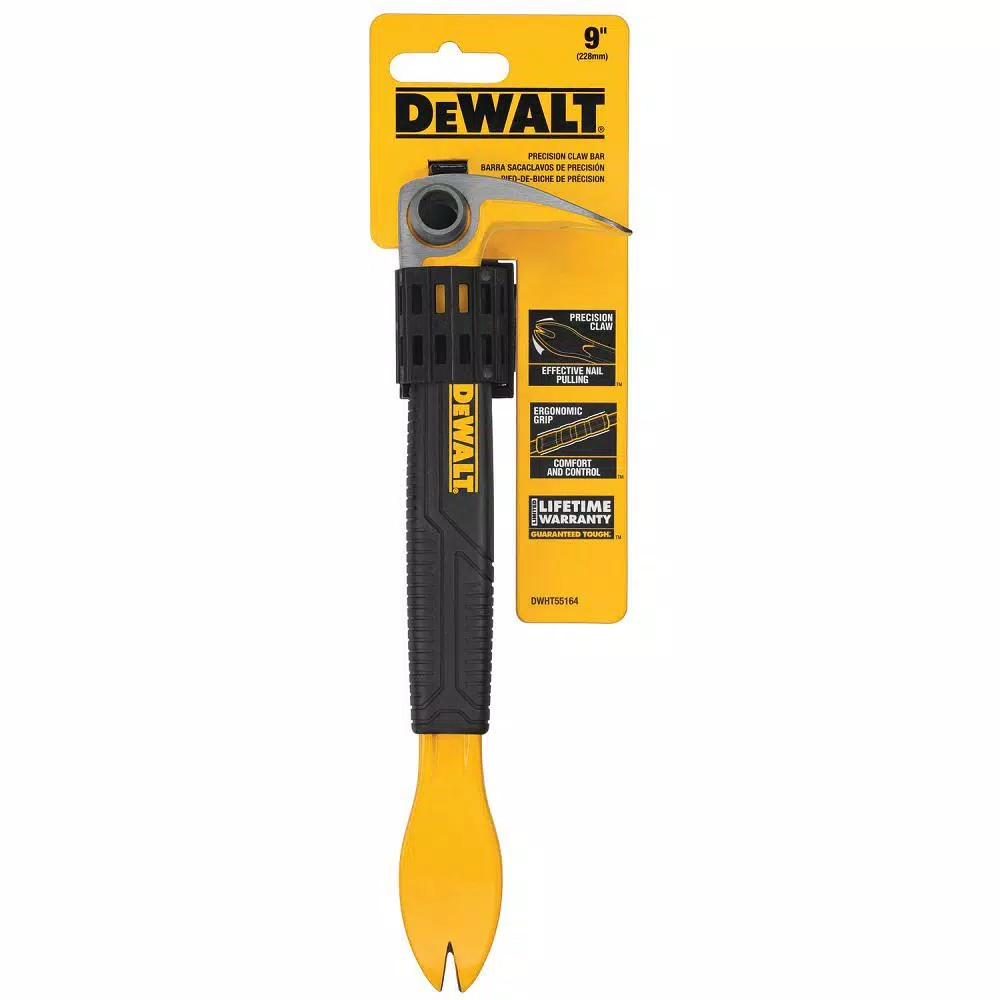 DEWALT 9 in. Precision Claw Bar Pry Bar with I-Beam Design