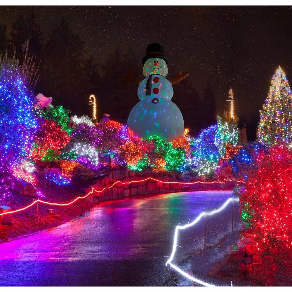 Fraser Hill Farm 20 ft. Jolly Snowman Christmas Inflatable with RGB Lights