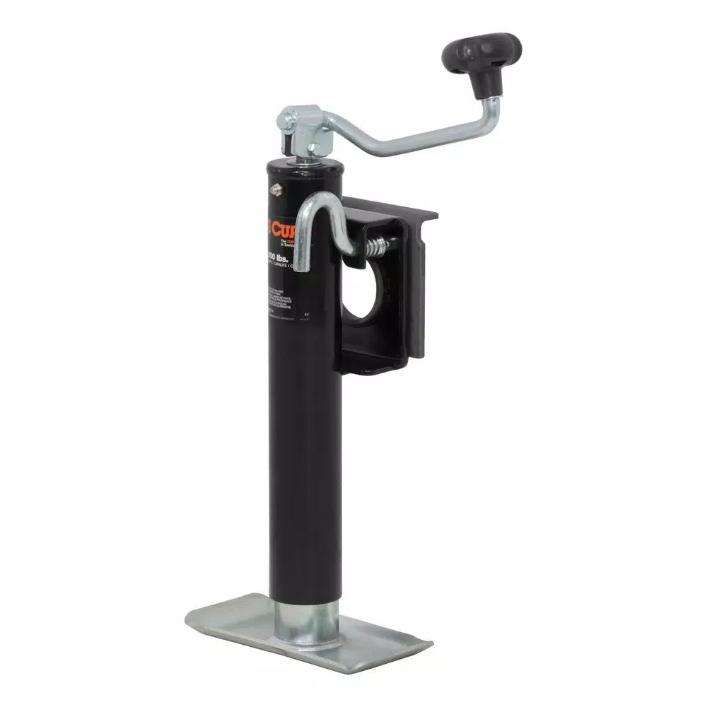 CURT Swivel Bracket-Mount Trailer Jack with Top Handle, 2,000 lbs. Capacity, 10 in. Travel