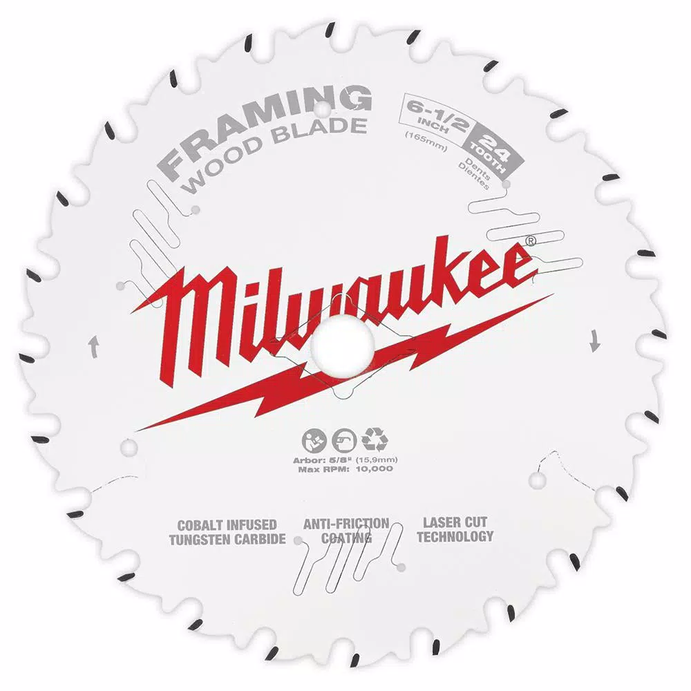 Milwaukee 6-1/2 in. 24-Tooth Framing Circular Saw Blade