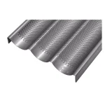 Chicago Metallic Commercial II Perforated Baguette Pan, 3-Loaf Capacity thumbnail 2