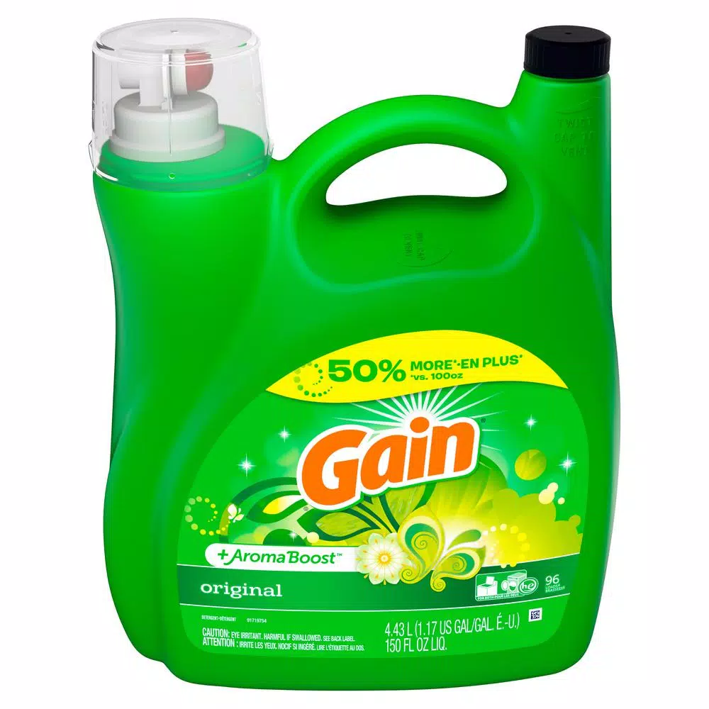 Gain Original Fresh Scent Liquid Laundry Detergent, HE Compatible, 150 oz (96 Loads)
