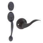 Design House Coventry Oil-Rubbed Bronze Entry Handleset with Springdale Lever and Single Cylinder Deadbolt thumbnail 1