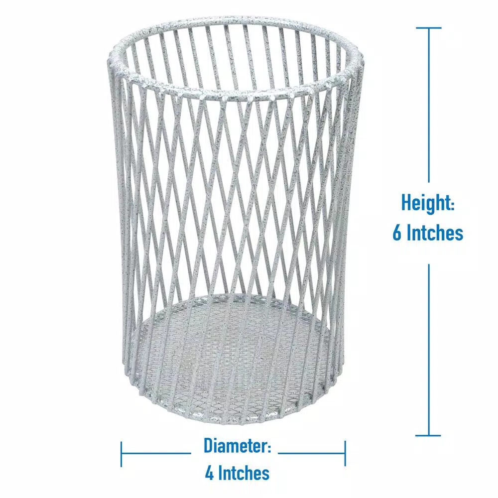 Laura Ashley Speckled Cutlery Basket - White Utensil Holder