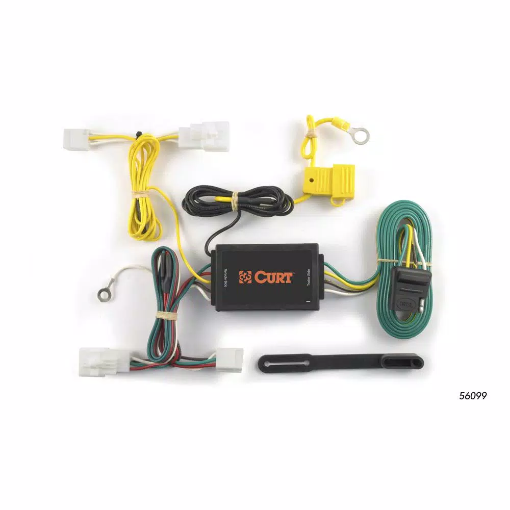 CURT Custom Vehicle-Trailer Wiring Harness for Lexus HS250h & CT200h, 4-Way Flat T-Connector Kit