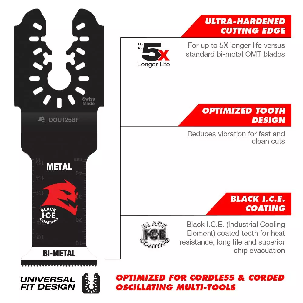DIABLO 1-1/4 in. Universal Fit Bi-Metal Oscillating Blades for Metal, 3-Pack