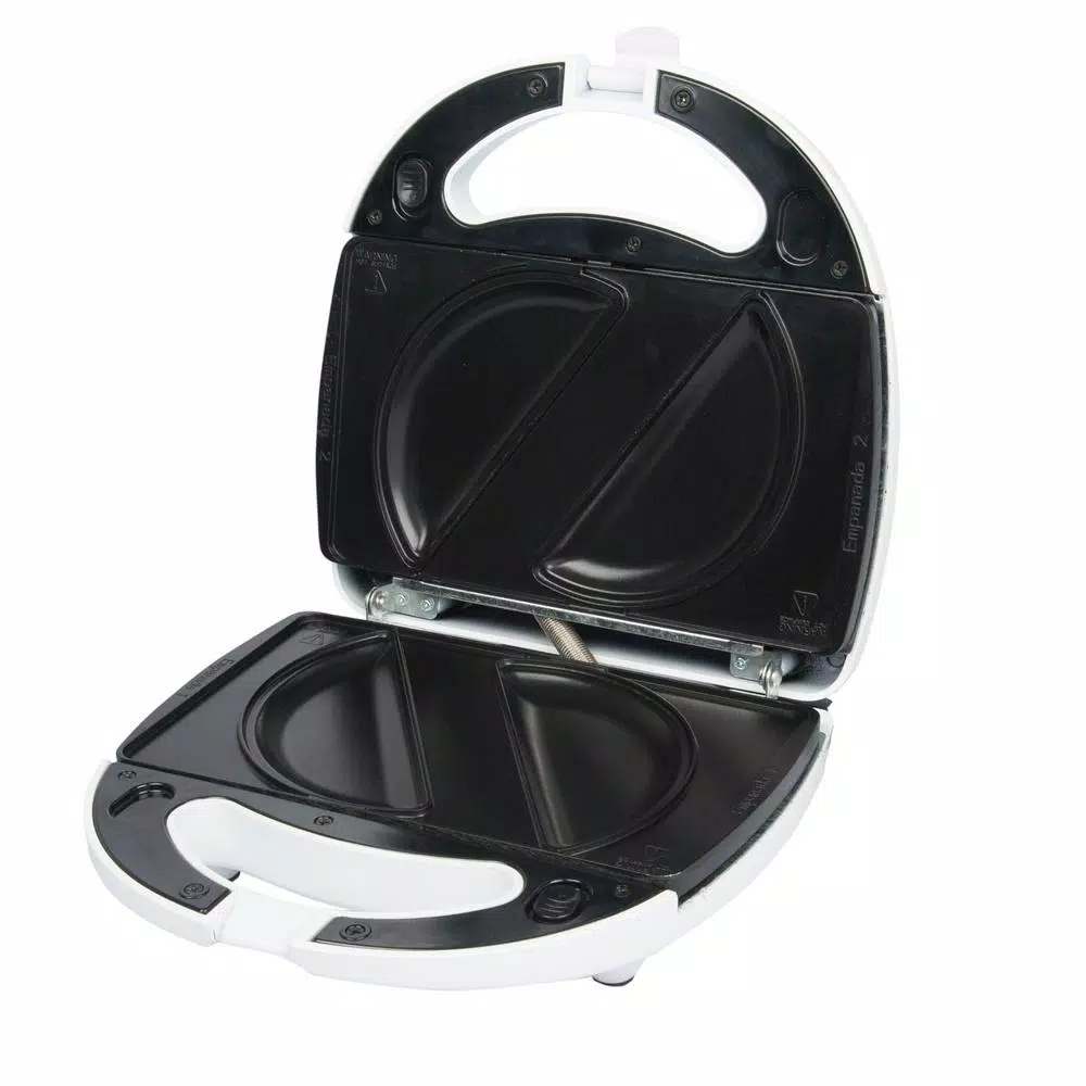 CucinaPro 2-in-1 Empanada and Churro Maker, 78 sq. in. White Specialty Grill