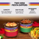 Taco Tuesday Mini Fiesta Dippers .65 Qt. Slow Cooker with Removable Ceramic Pot, Red thumbnail 8