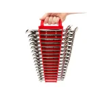 TEKTON 16-Piece Metric Angle Head Open End Wrench Set, 10-27 mm with Keeper thumbnail 6