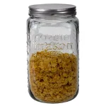 Unbranded X-Large Clear Glass Mason Canister Jar with Brushed Stainless Steel Lid, 153.6 oz. thumbnail 4