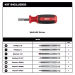 Milwaukee 9-in-1 Square Drive Multi-Bit Screwdriver Set with Power Groove Bits thumbnail 3
