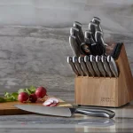 Chicago Cutlery Insignia 18-Piece High-Carbon Stainless Steel Knife Set with Acacia Wood Block thumbnail 3