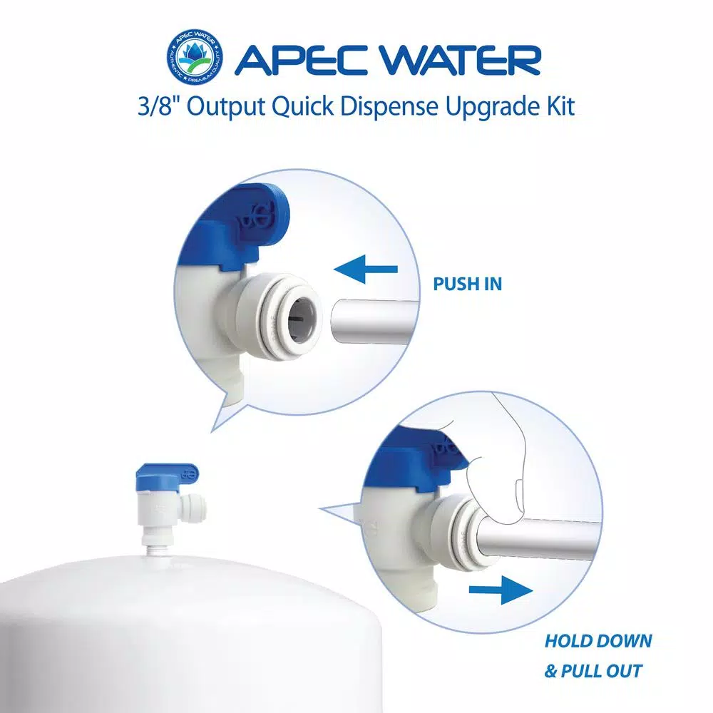 APEC Water Systems 3/8 in. Quick Dispense Upgrade Kit for Under Sink Reverse Osmosis Water Filtration Systems