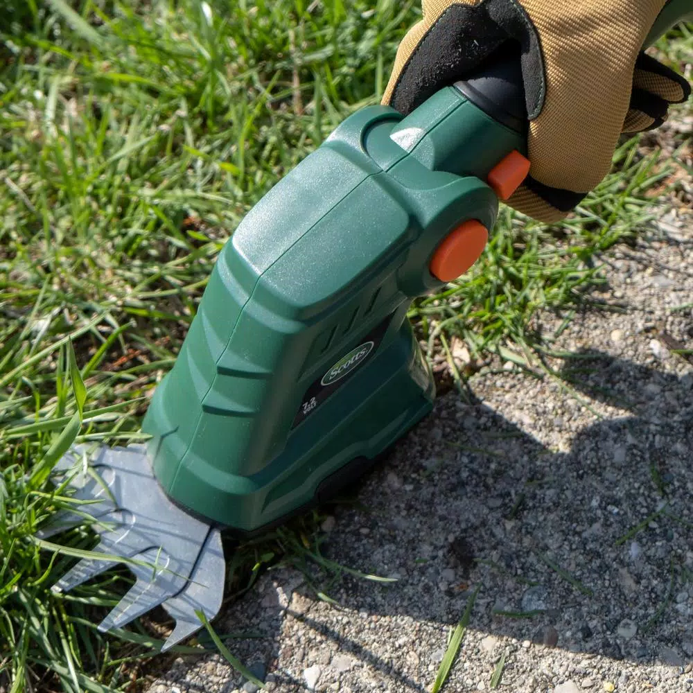 Scotts 7.2V Cordless Grass and Shrub Shear Combo with 2 Ah Lithium-Ion Battery and Charger